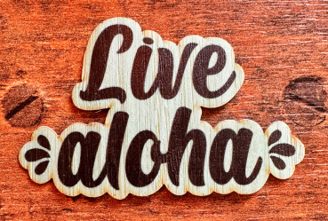 *NEU* Bambus Sticker " Live Aloha "